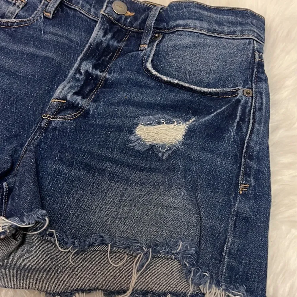 Frame Denim Cut Off Shorts Dark Wash‎ High Rise Le Bridgette shorts